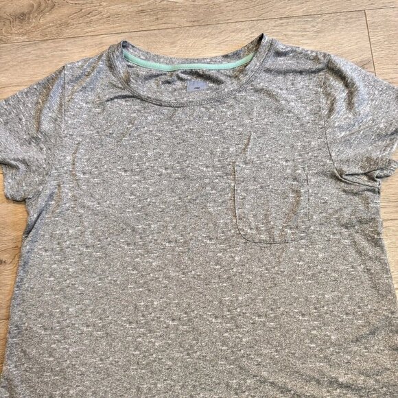 Jane and Bleecker Top Women Small Gray Relaxed Fit Pocket Tee Short Sleeve Soft - Picture 2 of 6